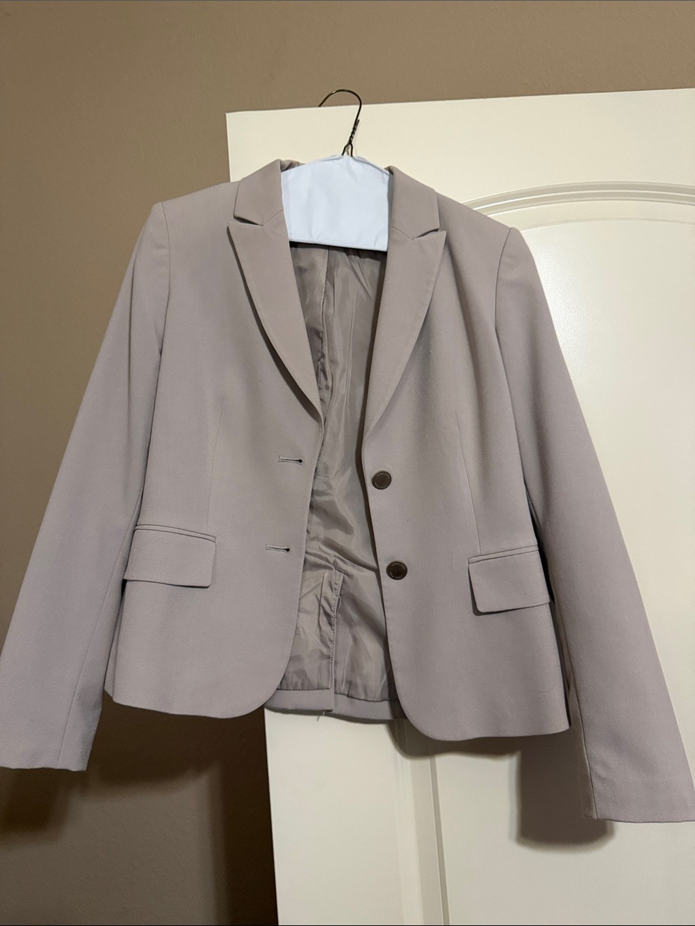 Calvin Klein Women's Light Taupe Blazer Jacket